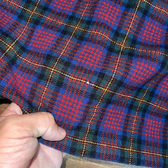 Vintage Pendleton Plaid Shirt Mens Medium Virgin Wool Board Flannel 70s 80s - Picture 11 of 11